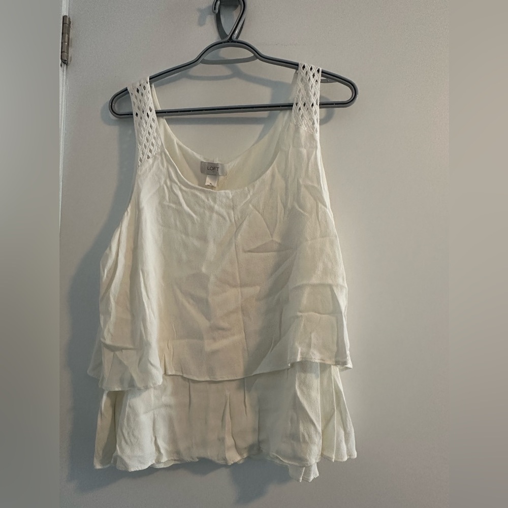 Loft - ruffled tank top
